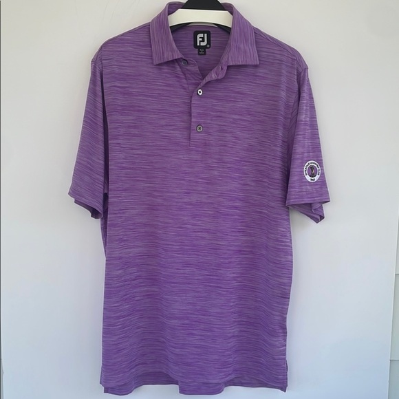 FootJoy Purple Lightweight Polo Shirt Intervale Country Club Logo Medium - Picture 9 of 12
